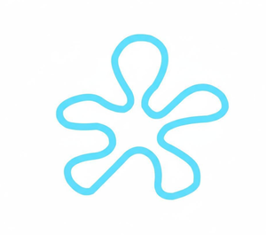 SELFemote logo: a sky blue envelope with a splash mark.